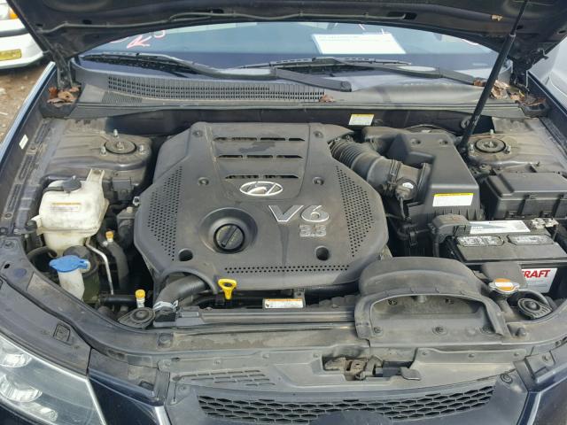 5NPEU46F58H402589 - 2008 HYUNDAI SONATA SE BLACK photo 7