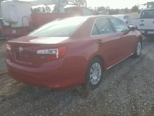 4T1BF1FK7EU749363 - 2014 TOYOTA CAMRY L RED photo 4