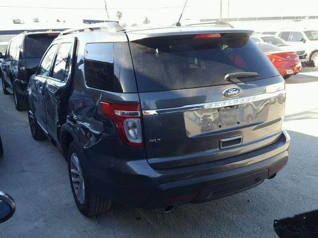 1FM5K7D86FGC64800 - 2015 FORD EXPLORER X GRAY photo 3