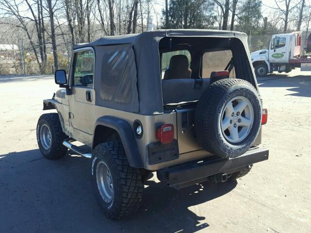 1J4FA39SX3P304682 - 2003 JEEP WRANGLER C TAN photo 3