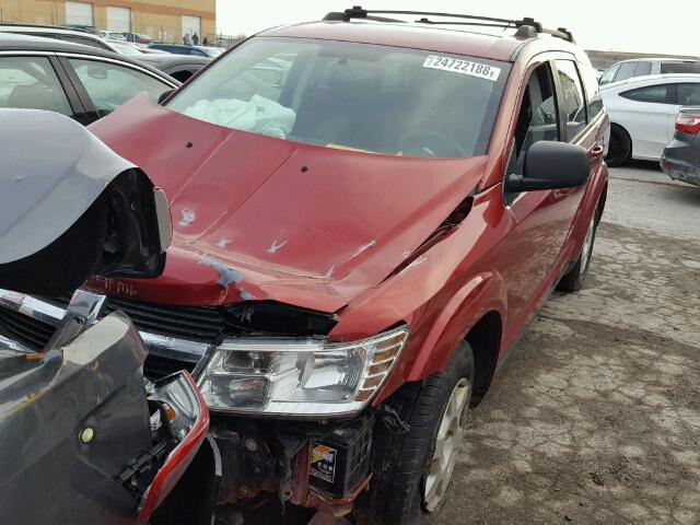 3D4GG47B59T182371 - 2009 DODGE JOURNEY SE RED photo 2