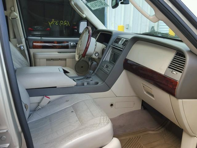 5LMFU27R94LJ30628 - 2004 LINCOLN NAVIGATOR BEIGE photo 5