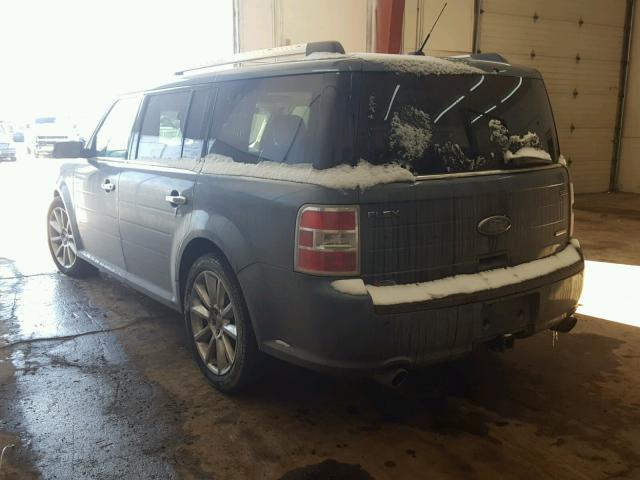 2FMHK6CT5ABB21995 - 2010 FORD FLEX SEL BLUE photo 3