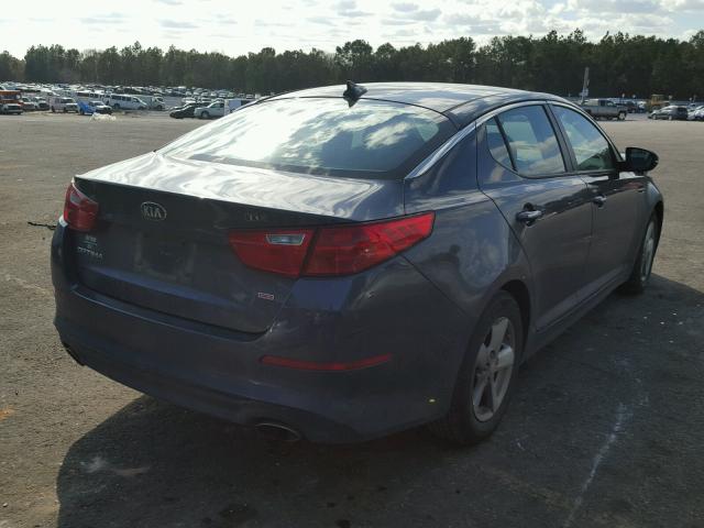 KNAGM4A71F5591924 - 2015 KIA OPTIMA LX GRAY photo 4