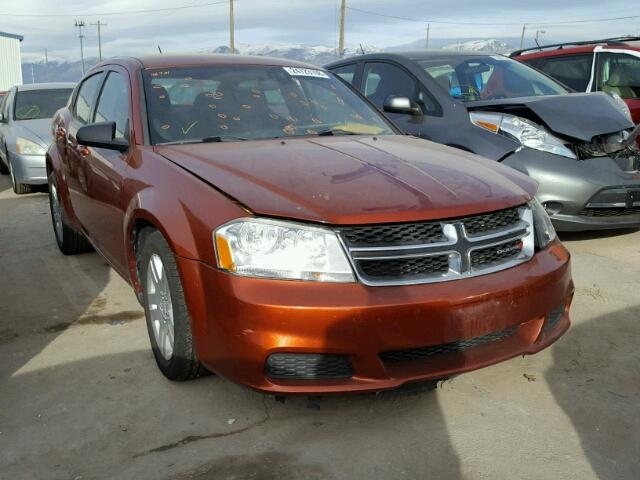 1C3CDZAB7CN232872 - 2012 DODGE AVENGER SE ORANGE photo 1