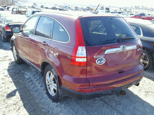 5J6RE4H79BL046861 - 2011 HONDA CR-V EXL RED photo 3