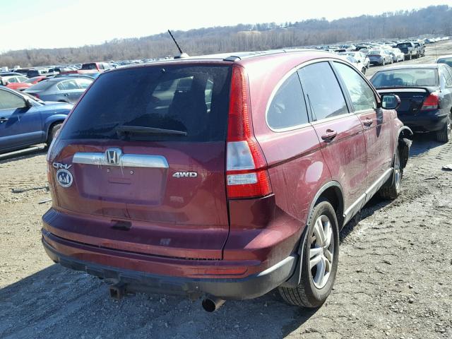 5J6RE4H79BL046861 - 2011 HONDA CR-V EXL RED photo 4