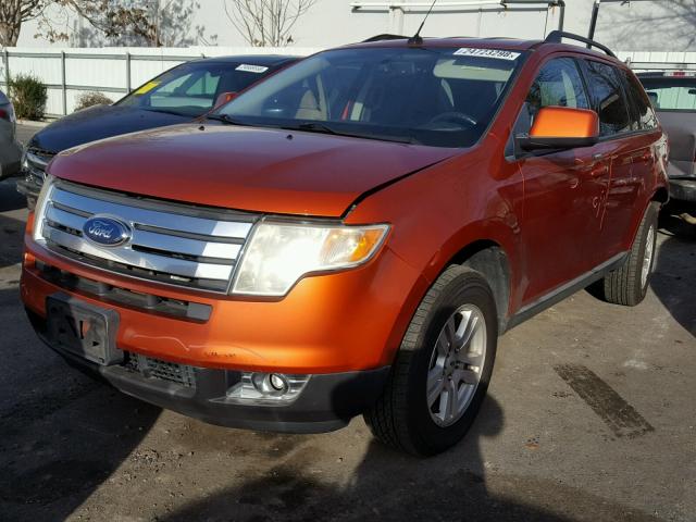 2FMDK48C97BB36844 - 2007 FORD EDGE SEL ORANGE photo 2