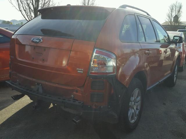 2FMDK48C97BB36844 - 2007 FORD EDGE SEL ORANGE photo 4