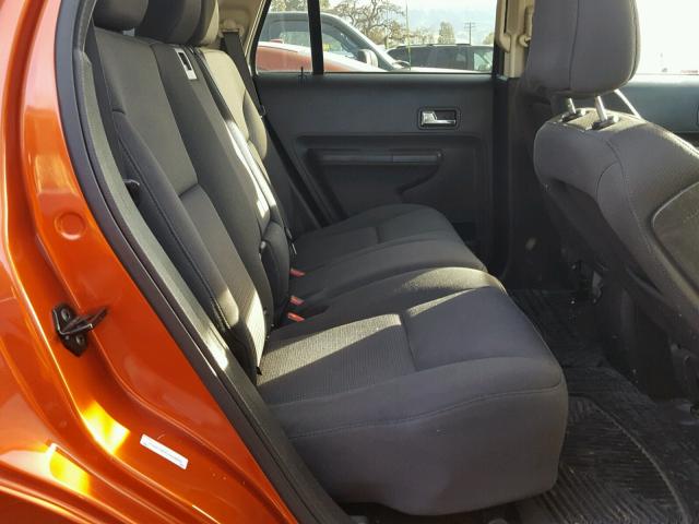 2FMDK48C97BB36844 - 2007 FORD EDGE SEL ORANGE photo 6