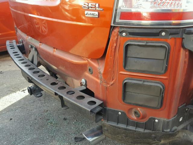 2FMDK48C97BB36844 - 2007 FORD EDGE SEL ORANGE photo 9