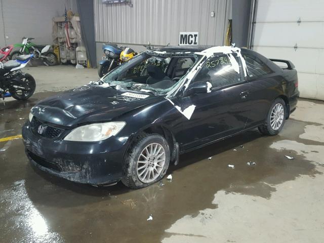 1HGEM22975L077960 - 2005 HONDA CIVIC EX შავი ფოტო 2