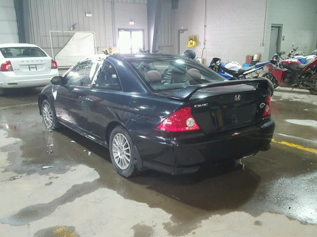 1HGEM22975L077960 - 2005 HONDA CIVIC EX შავი ფოტო 3