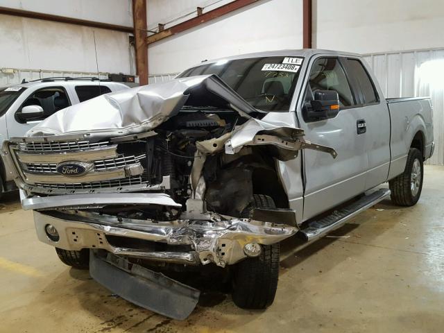 1FTEX1CM1EKE89753 - 2014 FORD F150 SUPER SILVER photo 2