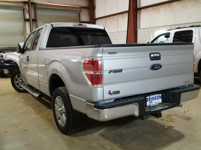 1FTEX1CM1EKE89753 - 2014 FORD F150 SUPER SILVER photo 3