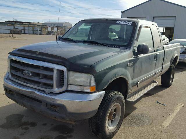 1FTNX21F52EB12587 - 2002 FORD F250 SUPER GREEN photo 2