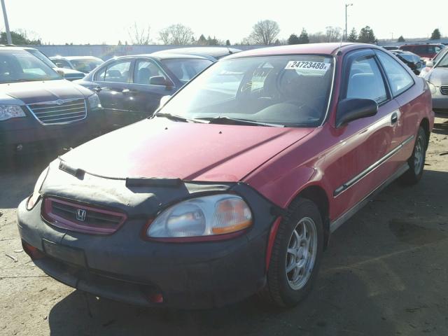 1HGEJ7224TL073273 - 1996 HONDA CIVIC HX RED photo 2