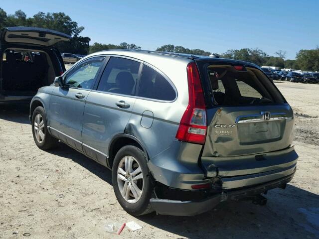 5J6RE3H7XAL023954 - 2010 HONDA CR-V EXL BLUE photo 3