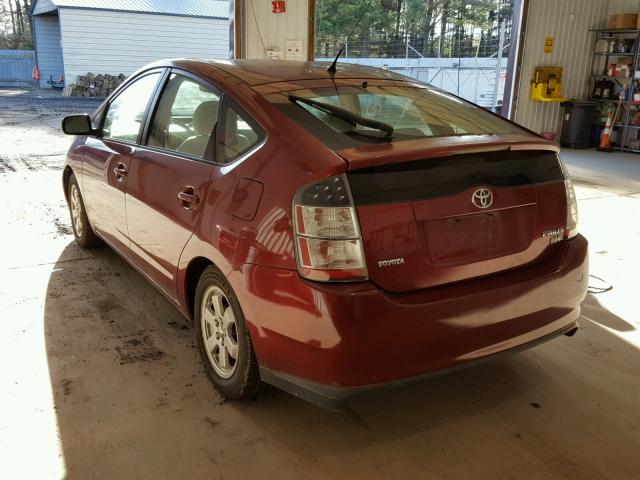 JTDKB20U957041601 - 2005 TOYOTA PRIUS MAROON photo 3