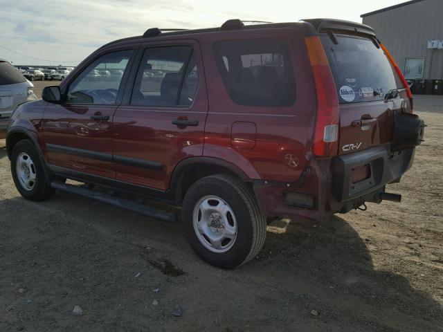 JHLRD68434C023009 - 2004 HONDA CR-V LX RED photo 3