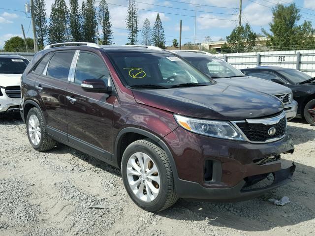 5XYKU4A75FG589193 - 2015 KIA SORENTO EX BURGUNDY photo 1