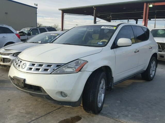 JN8AZ08T94W228630 - 2004 NISSAN MURANO SL WHITE photo 2