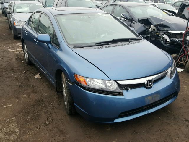 1HGFA16807L084700 - 2007 HONDA CIVIC EX BLUE photo 1