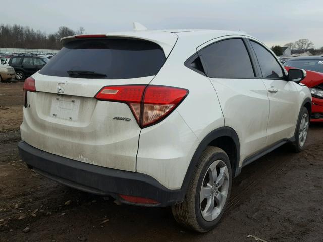 3CZRU6H5XGM717554 - 2016 HONDA HR-V EX WHITE photo 4