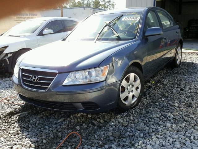 5NPET46C09H542429 - 2009 HYUNDAI SONATA GLS BLUE photo 2