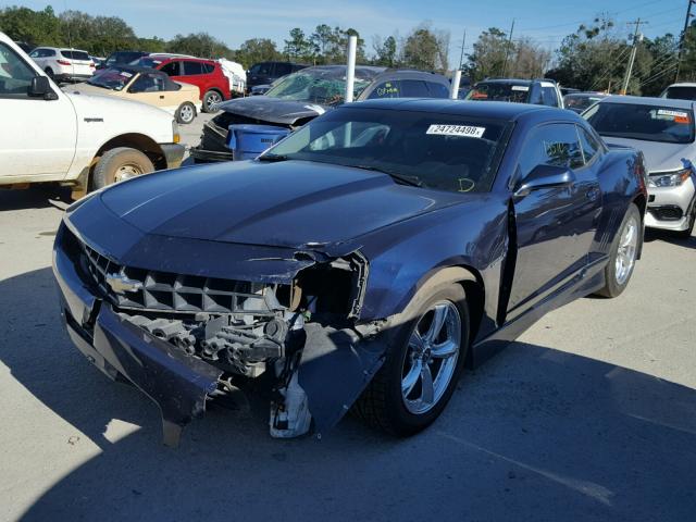 2G1FA1ED3B9123480 - 2011 CHEVROLET CAMARO LS BLUE photo 2