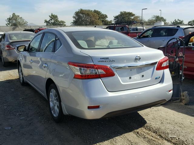 3N1AB7AP9DL760071 - 2013 NISSAN SENTRA S SILVER photo 3