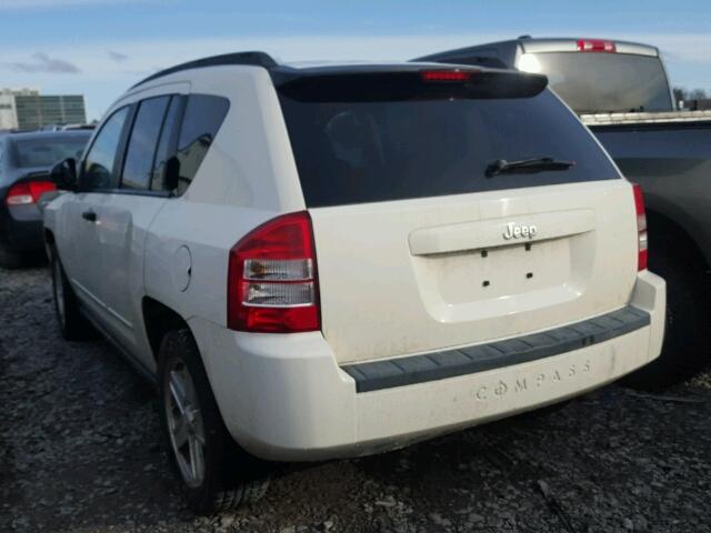 1J8FT47W08D522305 - 2008 JEEP COMPASS SP WHITE photo 3
