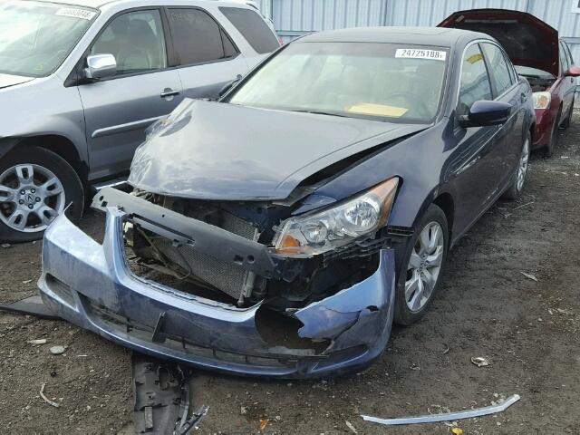 1HGCP26809A808052 - 2009 HONDA ACCORD EXL BLUE photo 2