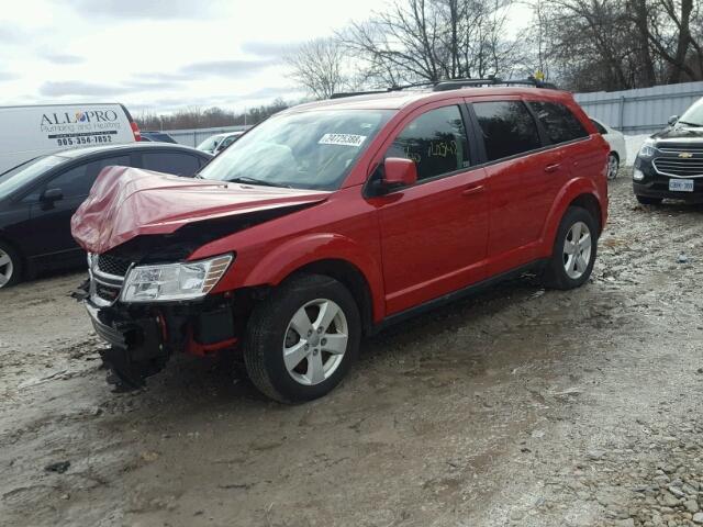 3C4PDCABXFT516723 - 2015 DODGE JOURNEY SE RED photo 2