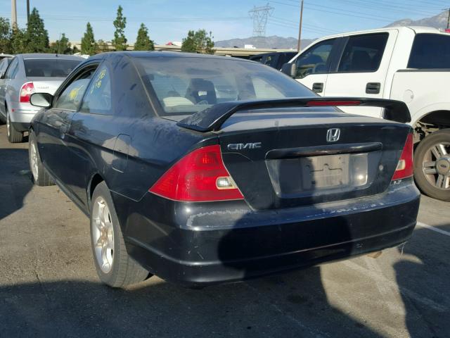 1HGEM22531L046325 - 2001 HONDA CIVIC LX BLACK photo 3