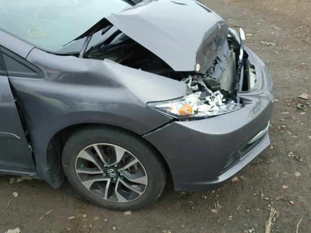 19XFB2F84EE236906 - 2014 HONDA CIVIC EX ნაცრისფერი ფოტო 9