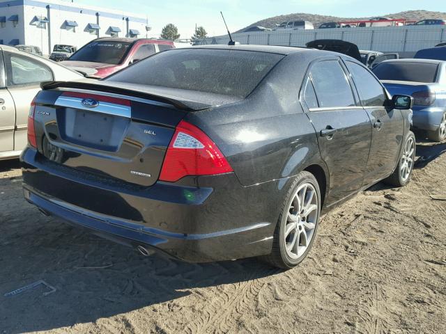 3FAHP0JG0CR144166 - 2012 FORD FUSION SEL BLACK photo 4