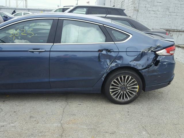 3FA6P0D9XJR155872 - 2018 FORD FUSION TIT BLUE photo 9