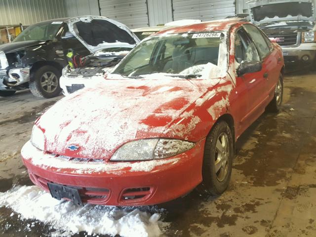 1G1JF524XY7297208 - 2000 CHEVROLET CAVALIER L RED photo 2