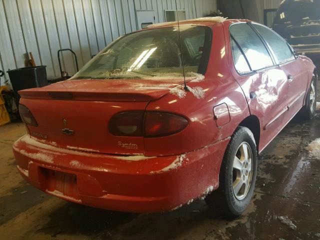 1G1JF524XY7297208 - 2000 CHEVROLET CAVALIER L RED photo 4