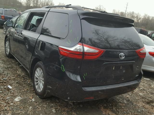 5TDYK3DC5FS548813 - 2015 TOYOTA SIENNA XLE BLACK photo 3