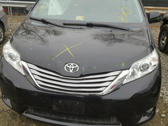 5TDYK3DC5FS548813 - 2015 TOYOTA SIENNA XLE BLACK photo 7