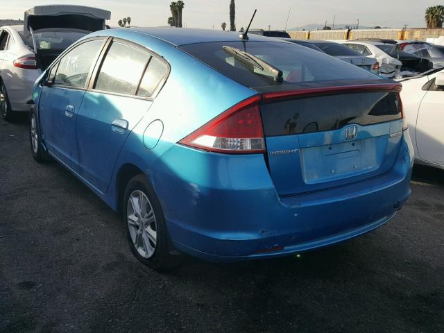 JHMZE2H77AS015427 - 2010 HONDA INSIGHT EX BLUE photo 3