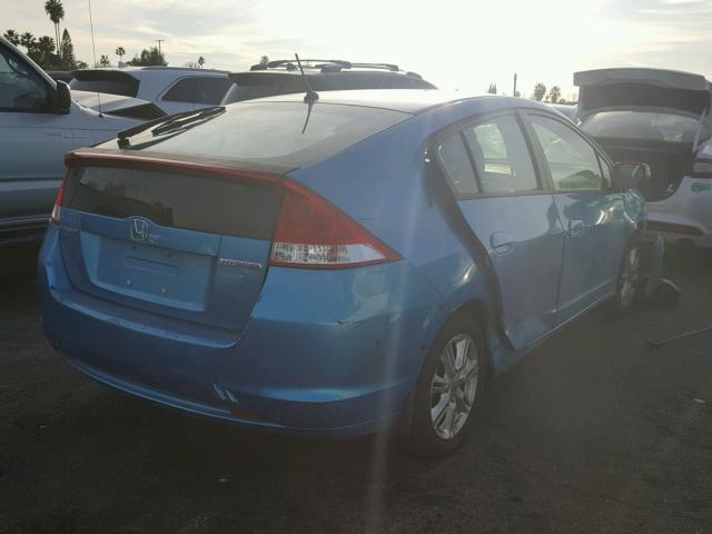 JHMZE2H77AS015427 - 2010 HONDA INSIGHT EX BLUE photo 4