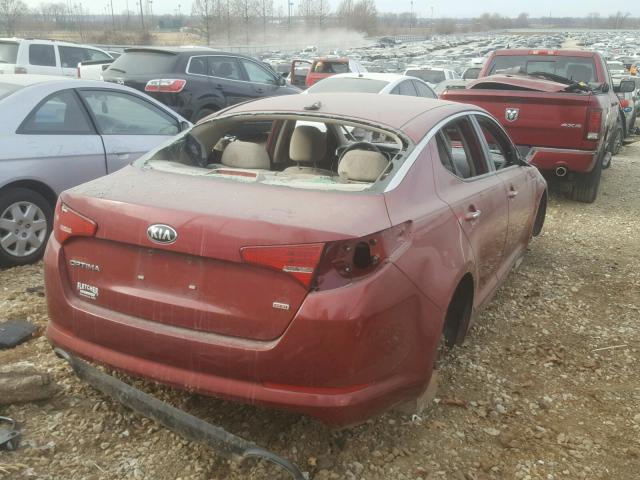 5XXGM4A77DG146843 - 2013 KIA OPTIMA LX RED photo 4