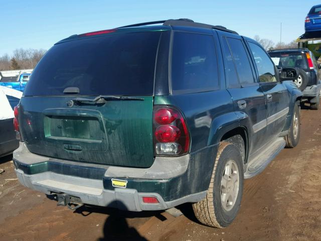 1GNDT13S922462549 - 2002 CHEVROLET TRAILBLAZE GREEN photo 4