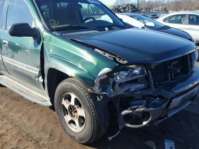 1GNDT13S922462549 - 2002 CHEVROLET TRAILBLAZE GREEN photo 9