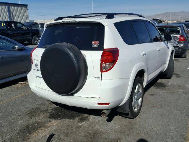 JTMBK32V076016252 - 2007 TOYOTA RAV4 SPORT WHITE photo 4