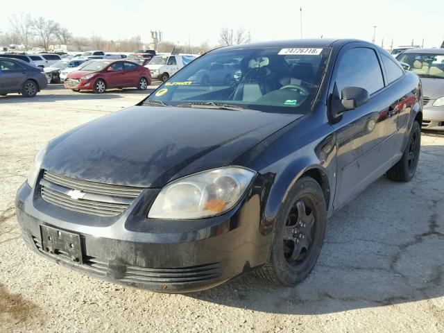 1G1AL18F187274457 - 2008 CHEVROLET COBALT LT BLACK photo 2