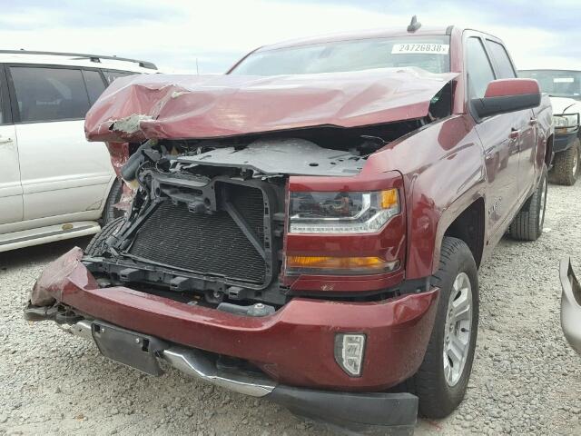 3GCUKREC9GG173878 - 2016 CHEVROLET SILVERADO BURGUNDY photo 2